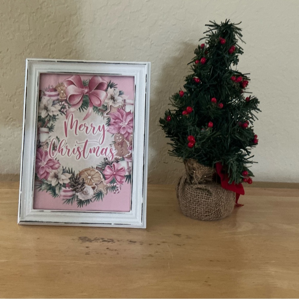 Farmhouse Merry Christmas picture 5x7 w/frame